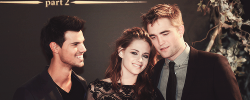 missxsty:  Kristen, Robert and Taylor at Breaking Dawn Part 2