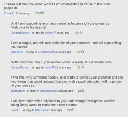 godtricksterloki:  YouTube in a nutshell.  All forums and social