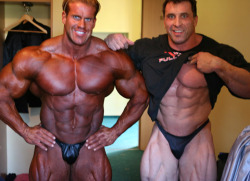 buildingthebodybeautiful:  Jay Cutler & Milos Sarcev 