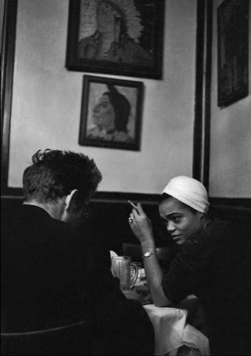 fuckyeahvintage-retro:  James Dean in a bar with singer Eartha Kitt. NYC, 1955 © Dennis Stock