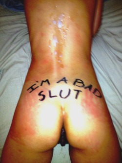 pretty-little-titties:  Second part of our avatar picture. Think it kinda speaks for itself. &lt;3Â M  &ldquo;I&rsquo;m a Bad Slut&rdquo;