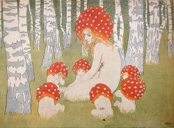 pmikos:   Edward Okun  Mother Mushroom with her children, c.