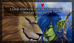 confessionsofwarcraft:  “I look down on hunters that don’t