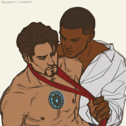 brumous:  Sequel to my previous pic >__> (Rhodey’s other