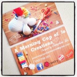 amorningcupofjo:  I’m lovin’ my new business cards! Shiny. :D Come join me on Instagram! @amorningcupofjo 