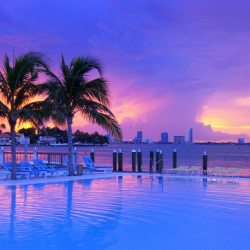 standardhotels:  Purple sunset at The Standard Spa, Miami Beach.