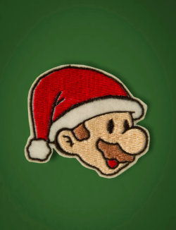 thenintendard:  Santa Mario or Elf Luigi Patch Made by OKsmalls: