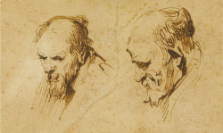 loftcultural:  Rembrandt - Two Studies of the Head of an Old