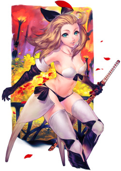 BRAVELY DEFAULT~idea(bravo bikini) by ~simosi