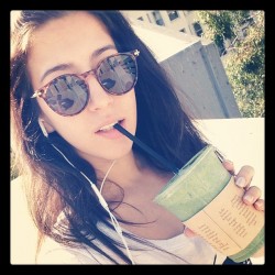 Sunglasses, tshirt, and juice! I did miss the west coast.