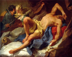 necspenecmetu:  Giambattista Pittoni, The Death of Candaules,