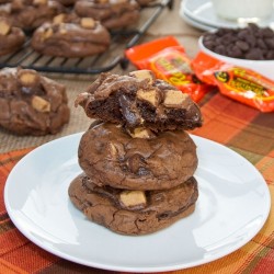 gastrogirl:  reese’s peanut butter cup brownie cookies. 