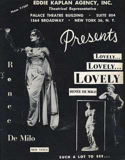   Lovely… Renée De Milo Promotional handbill generated by