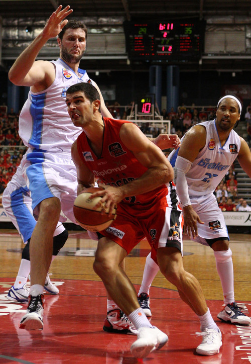 Kevin Lisch, former college basketball player at SLU, now playing pro ball in the Land Down Under.