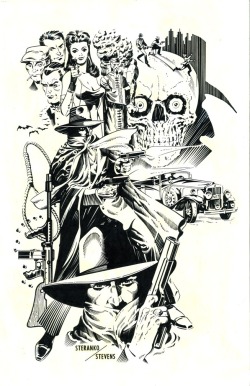 comicblah:  The Shadow, pencils by Jim Steranko, inks by Dave
