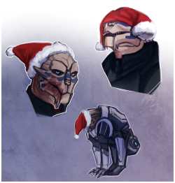 weissidian: Garrus vs santa hat I always picture dumb things