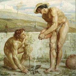 hadrian6:  Paul and Apollos. 1872. Sir Edward Poynter. 1836-1896.