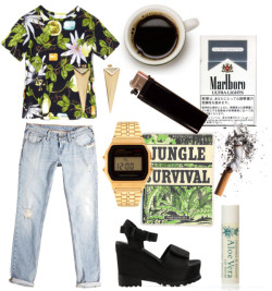 lushmilk:   jungle survival van emmakrone met short sleeve shirts