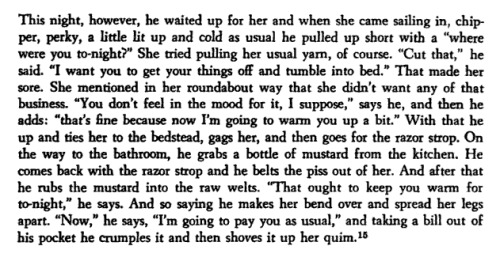 A second passage of Sexus of Henri Miller… Torture.