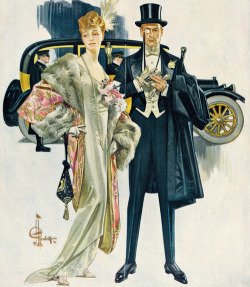 soyouthinkyoucansee:   J.C. Leyendecker - To The Opera   