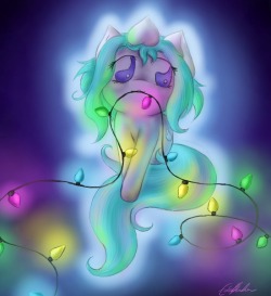 spectralpony:  ^-^; Christmas Lights  Oki so adorable <3