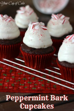 gastrogirl:  peppermint bark cupcakes. 