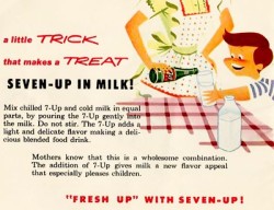 Sounds pretty hideous alright (ad for 7-Up from the late 1950s)