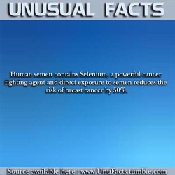 unufacts:  unufacts-blog: Human sem*n contains Selenium, a powerful