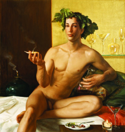 houndeye:  Patricia Watwood Bacchus, oil and gold leaf on canvas