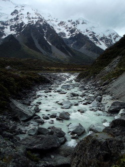 k-volo:  walking over a bridge coming back from Mt cook glacier