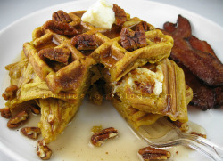 wigmund:  Pumpkin-Cream Cheese Waffles 