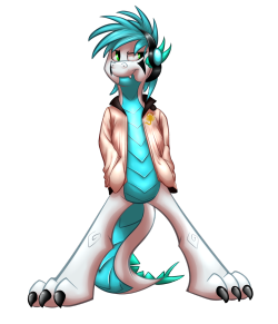 Commission for Fijay! An aged up mlp dragon character of his.