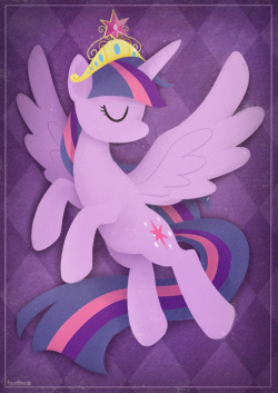 theponyartcollection:  alicorn twilight by ~tsurime  pretty!