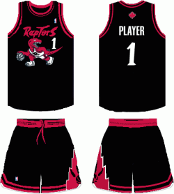 “alternate” uniform for the Toronto Raptors to wear