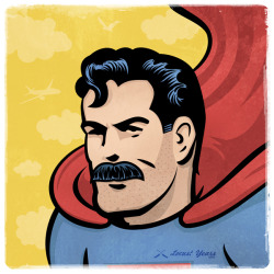 kotbt:  tastefullyoffensive:  Superheroes with Moustaches [locustyears/via] 
