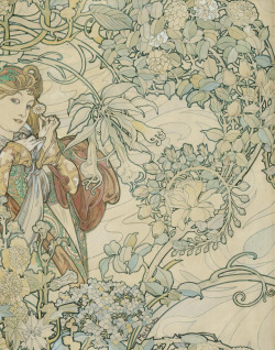 Alphonse Mucha (1860 - 1939) - Fabric design 