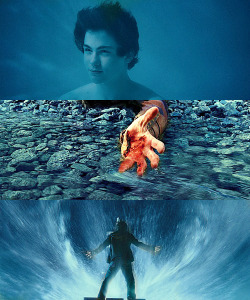 3 screencaps of percy jackson and the olympians: the lightning