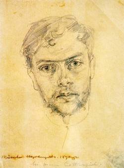 erretratu:  Stanisław Wyspiański (Polish, 1869-1907), Self-portrait,