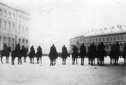 walzerjahrhundert:  Cavalry in front of the Winter Palace, St. Petersburg, Russia, 1905 Bloody Sunday was a massacre on 22 January 1905 in St. Petersburg where unarmed, peaceful demonstrators marching to present a petition to the Tsar Nicholas II were