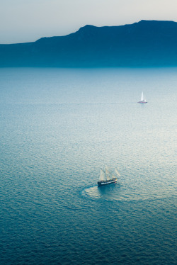 manolescent:  Sea Sunset, Greece   “The Captain’s not in