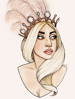 mothemonster:  My favorite Gaga drawings, by Helen Green. 