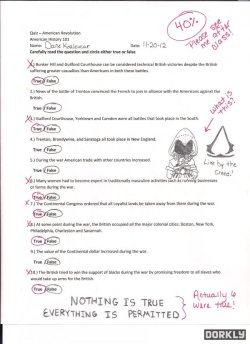 insanelygaming:  Assassin’s Creed: Not a Study Guide Now that’s