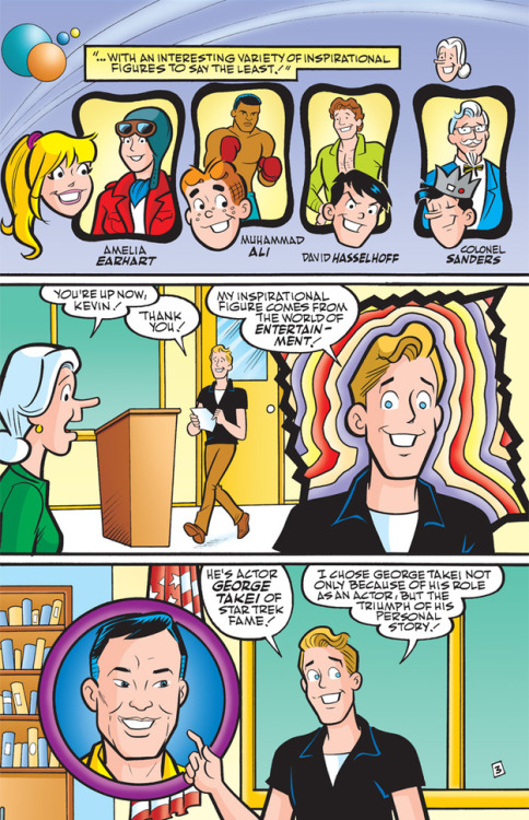 knowhomo:  *LGBTQ Comics To Watch For (following from Buzzfeed LGBT) Archie comics wrote an awesome George Takei biography and disguised it as Kevin Keller #6. Buzzfeed got an exclusive advanced sneak peek of the issue. More celebrities should write their