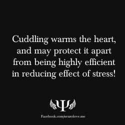 psych-facts:  Cuddling warms the heart, and may protect it apart