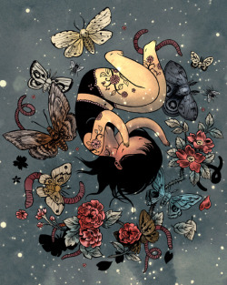 carbonmade:  Tattooed moth girls, girls gone to kitty heaven