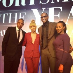 jayz beyonce lebron james and his wife savannah what a sight