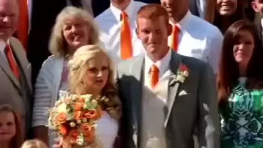 Rare footage of a ginger sucking the soul out of his bride