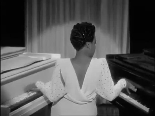 thechanelmuse:  Hazel Scott playing two pianos at the same damn time with ease   Black talent