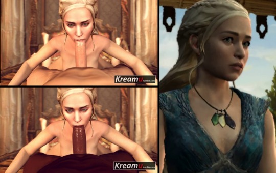 kreamu:    Daenerys Targaryen Doing the Sucky Sucky BLEACHED: