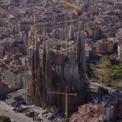   Visualization of the Finished Basilica “Sagrada Família” in Barcelona Spain by Antoni Gaudí. (1882-2026)  